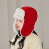Sombrero nuevo para niños 2024 invierno con forro polar cálido para niños y niñas sombrero con protección para las orejas sombrero de punto resistente al viento sombrero de bebé Lei Feng
