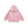 Conjunto de Outono para Menina Wuri Boo Jaqueta com Capuz de Forma Tridimensional Jaqueta Corta-vento de Cor Contrastante Calça de Moletom Solta Casual