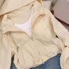Cortavientos con Capucha Corto para Celebridades de Internet para Mujer Nuevo Estilo Primavera y Verano 2026 Chaqueta Corta Holgada Casual con Cremallera Ropa de Protección Solar para Mujer
