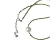 Onihan Plata esterlina S925 granate natural turmalina cuentas sueltas cuentas perla hecho a mano diy pulsera collar