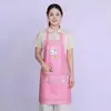 Delantal de poliéster de fábrica, delantal de cintura de verano, ropa de trabajo estilo coreano para adultos, regalo con logo, delantal de cocina de conejito blanco al por mayor