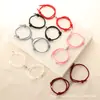 Moda Europea y Americana Sencillos Brazaletes Magnéticos de Acero Inoxidable para Parejas, un Par de Pulseras Tejidas Ajustables para Estudiantes, Joyería al por Mayor