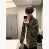 Diseño de Camisa Camuflaje Verde Retro Americano Cleanfit Chaqueta Corta de Gama Alta Marca de Tendencia Ropa de Calle Europea y Americana para Hombre