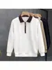 Sudadera con Cremallera a Media Altura y Cuello Alto Estilo Urbano de Moda para Hombre Primavera/Otoño 2026 Nuevo Diseño Bloque de Color Prenda Base Superior