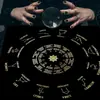 12 Signos del Zodíaco Mantel de Tarot Tela de Tarot Transfronterizo Luna de Tres Fases Tela de Altar Decoración de Tarot Hecho a Medida
