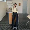 Pantalones de Campana Sueltos Retro Americanos Nuevos Otoño/Invierno 2026 Versátiles Caídos Cintura Ajustable Jeans para Mujer