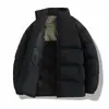 Chaqueta de Algodón Grueso para Hombre con Cuello Alto, Cortavientos, Cálida, Color Bloque, Ropa de Abrigo de Invierno, Graphene Transfronterizo, Tendencia, Versátil