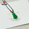 Colgante de Calcedonia Verde Hielo Guanyin Calabaza, Amuleto de Paz Buda de Ágata, Colgante de Collar Bolsa de la Suerte Frijol de Cuatro Estaciones Rosquilla