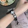 Para Apple Watch s10 Correa de Metal de Cadena Trébol Diamante Apple watch9/8/SE/7/6