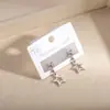 Moda Retro Europea y Americana Versátiles Pendientes de Acero Inoxidable Estilo Ins Colgante de Estrella Hueca Transfronterizo Joyería Geométrica para Orejas