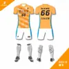 Impresión Digital de Cuerpo Completo Uniformes de Fútbol Personalizados Tejido Transpirable de Alta Elasticidad Uniformes de Partido para Equipo Uniformes de Entrenamiento para Estudiantes Personalizados
