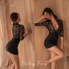 Vestido Negro para Chicas Calientes, Falda que se Ajusta a las Caderas, Ajustado Sexy Pura Pasión Pijama Nuevo, Traje Negro de Seda Ajustado Estilo Hermana Mayor