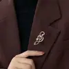 Broche Estrela de Oito Pontas Estilo Coreano Pin Fixo para Blazer de Temperamento Corsage Acessórios Decorativos Broche de Diamante Atacado