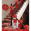 Conjunto de Decoração de Escada de Casamento em Estoque, Múltiplas Opções Disponíveis, Decoração de Quarto de Casamento, Corrimãos de Escada de Casamento, Guirlanda Decorativa com Caracteres de Dupla Felicidade