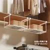 Cesta de extracción para armario Mesa Armario Cesta colgante Estante de almacenamiento de cabecera de dormitorio Estante de almacenamiento colgante sin perforaciones Estante para armario de cocina