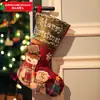 Decoración Navideña Nueva 2025 Muñeco Sin Rostro Colgante de Calcetín Navideño Bolsa de Regalo Navideño de Papá Noel para Niños