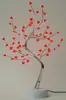 Lámpara de Mesa Forma de Bonsái de Escritorio Luz de Noche LED de Escritorio Árbol de Hierro Rama Plateada Hoja Dorada Estrella Árbol de Navidad
