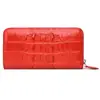 Bolsa de Mão Feminina em Couro de Crocodilo Carteira Feminina Longa Elegante Carteira com Múltiplos Cartões Bolsa de Cartão Feminina