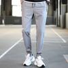 Pantalones de Hielo de Seda para Hombre Verano Juventud Talla Grande Deportivos Pantalones de Hielo Ultradelgados de Secado Rápido Transpirables Pantalones de Nueve Puntos Casuales con Sensación de Hielo