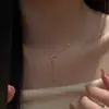 Collar con Borla y Colgante Brillante en Forma de Y para Mujer 2025 Nuevo Estilo Ins de Lujo Ligero Gama Alta Nicho Cadena para Clavícula