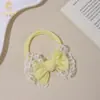 Novos Estilos Europeus e Americanos para Crianças, Tiaras de Renda de Malha Fina, Tiaras com Laços Multicoloridos, Acessórios de Cabelo, Venda Direta do Fabricante