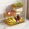 Bandeja de Frutas Sala de Estar Mesa de Café Hogar Bandeja de Frutas Multicapa Cesta de Almacenamiento Estante de Almacenamiento de Frutas Bandeja de Almacenamiento de Snacks Cesta de Frutas