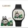 Al por mayor del fabricante Cuadrado Labubu Bubble Mart Decoración de Reloj Silicona Cuarzo Estudiante Tailandia Transfronterizo Dibujos Animados