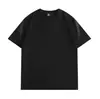 Camiseta de Color Sólido con Cuello Redondo Estampada con Logo Publicidad Camisa Cultural Algodón Puro Hombro Caído Cuello Redondo Manga Corta Ropa de Trabajo Uniforme de Clase DIY