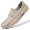 Sapatos Mocassins Grandes para Homens, Slip-On em Couro Genuíno para Negócios Casuais, Mocassins em Couro Genuíno para Homens, Sapatos Slip-On com Solado Macio, Aliexpress