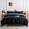 Conjunto de três peças de capa de edredom e fronhas de cor sólida e duas cores, estilo minimalista para comércio exterior transfronteiriço, conjunto de cama simples