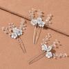 Nueva y hermosa horquilla antigua de estilo coreano, tejida a mano con flores de cristal, horquilla para novia, accesorios para tocados de vestidos chinos