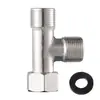 Conector Divertor de Aço Inoxidável 304 Personalizado 1/2 Polegada União T Cobre G1/2 Rosca Interna Uma Rosca Externa Duas Uma Entrada Duas Saídas