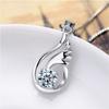 Colgante de moda Qiao Lanxuan de imitación plata esterlina versión coreana collar de alas de ángel joyería pequeña mujeres venta al por mayor