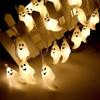 Luzes de Cordão de Abóbora LED de Halloween Pequenas Luzes Coloridas Luzes de Cordão Impermeáveis para Exterior Decoração de Halloween Atmosfera Luzes de Cordão Decorativas Atacado