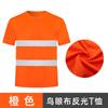 Roupa de verão de gola redonda de secagem rápida, manga curta, tecido olho de pássaro, camiseta refletiva, grupo, canteiro de obras, fabricantes de coletes refletivos, atacado