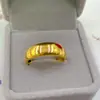 Anel Liso com Costas Arredondadas em Latão Dourado, Anel Simples Largo Ajustável para Homens e Mulheres, Moda de Luxo Leve