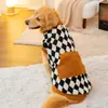 Ropa de Otoño e Invierno para Perros Grandes, Chaleco de Bolsillo a Cuadros, Chaqueta de Forro Polar para Golden Retrievers, Border Collies, Perros Medianos y Grandes, Ropa para Perros