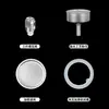 Accesorios para cafetera moka anillo de sellado engrosado pantalla de filtro depósito de café molido tanque de café molido válvula doble válvula de aumento de presión para cafetera moka anillo de silicona