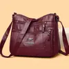 Moda al por mayor Bolso grande para mujer Nuevo Casual Simple Bolso de mano para madre de mediana edad Versátil Retro Bolso de hombro cruzado