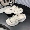 Zuecos de Plataforma con Suela Gruesa para Mujer, Moda Verano 2026, Versátiles para Exteriores, Punta Cerrada, Antideslizantes, Elegantes Sandalias de Doble Uso