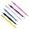 Tenedor para cutícula de manicura de doble punta, empujador de cutícula de manicura, herramienta de belleza multifuncional colorida para eliminar cutícula muerta