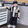 Chaqueta de Motociclista para Niños de Primavera y Otoño Estilo Coreano Fresca Moderna Deportiva para Bebés y Niños Pequeños Ropa Urbana Superior