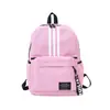 Mochila Escolar Estilo College para Aluno do Ensino Fundamental 2023 Nova Estilo Coreano Simples Listrada Grande Capacidade Mochila Unissex
