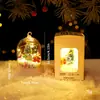 Lâmpada de Vidro Decorativa de Natal Enfeites Pequenos Presentes para Crianças Decoração de Janela Layout de Cena Pingente Luz Noturna