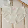 Roupa íntima feminina 7A antibacteriana de algodão puro com entrepernas estendido, entreperna de algodão puro, algodão para bebês classe A, confortável e solta com borda de orelha de madeira para mulheres