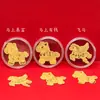 Año del Caballo de Dibujos Animados, Hazte Rico Inmediatamente, Mejora Constantemente, Pegatinas para Teléfono Móvil de Imitación de Pan de Oro, Hazte Rico y Atrae Riqueza, Pegatinas Decorativas para Fundas de Teléfono Móvil