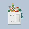 Adesivos de Parede de Natal Autoadesivos Papai Noel Rena Decoração de Interruptor Fabricante Atacado Adesivos de Interruptor