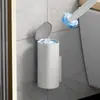 Cepillo de Inodoro Desechable para Uso Doméstico, Cepillo Limpiador de Inodoro sin Ángulos Muertos, Cepillo de Baño Montado en la Pared con Cabezal de Repuesto