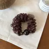Goma para el pelo de estilo coreano con flores y perlas, para mujer, accesorios para el pelo de celebridad de internet de alta gama, cuerda para el pelo para atar el pelo, banda de goma, accesorio para el pelo de alta elasticidad
