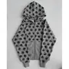 Sudadera chaqueta con cremallera, manga larga, estampada Y2K, corte holgado, sudadera con capucha vintage, ropa urbana de moda, estilo high street